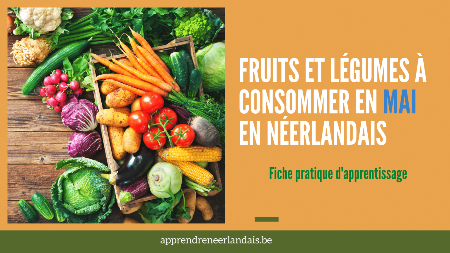 Les légumes et fruits à consommer en mai en néerlandais